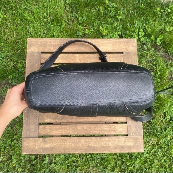 Coach Black  Pebbled Leather Shoulder Bag - Picture 6 of 12